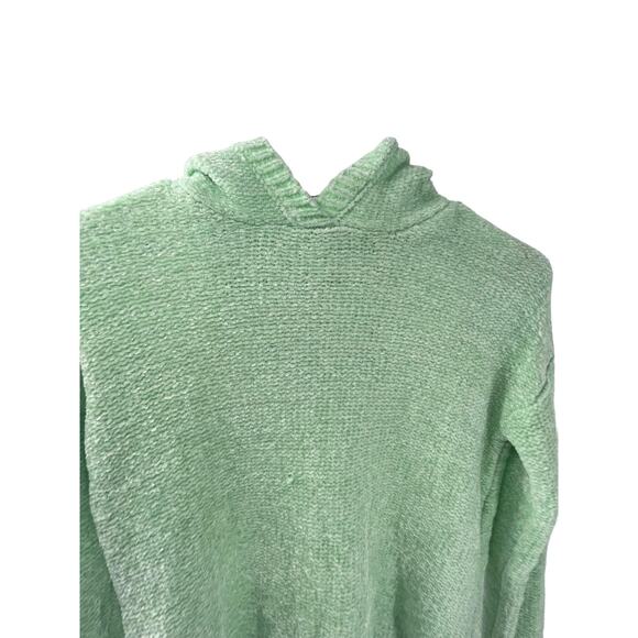 SO Girls Mint Green Knit Pullover Sweater Hoodie Youth Size Large 10/12 - Picture 2 of 6